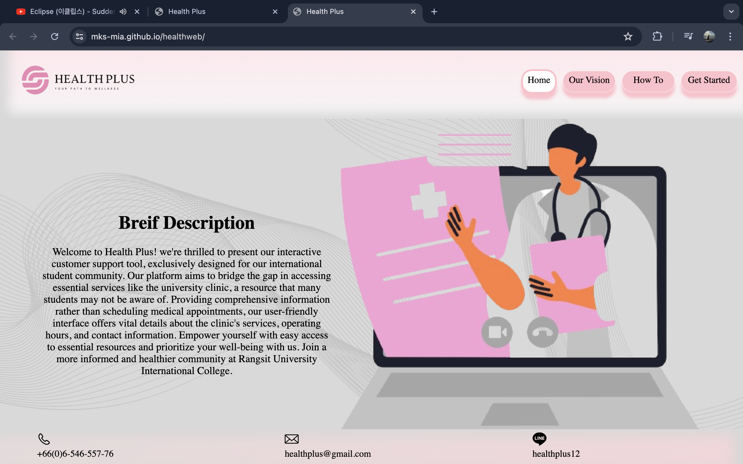 home page